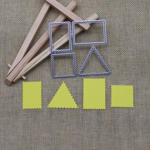 Triangle Rectangle Square Stencil Metal Cutting Dies Cut Practice Handson DIY Scrapbooking Album Craft Die