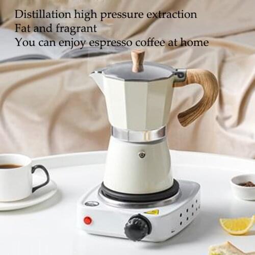Lansidel Octagonal Italian Espresso Mocha Coffee Pot Coffee Electric Outdoor Household Appliances Espresso Pot Coffee Maker