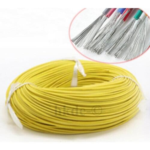 1-20Meters 8-30AWG Yellow UL American Standard Flexible Silicone Wire Cable Heatproof Soft Silicone Gel Wire Cable