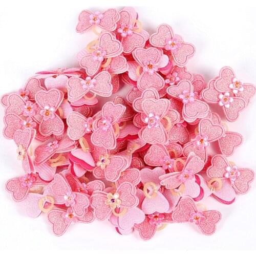 10pcs Dog head Flower Bow Ornament pet cat and dog accessories bow head flower handmade dog supplies