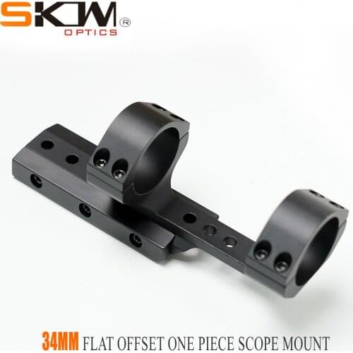 SKW AR15 M4 Flat Offset One Piece Scope Mount 34mm mount for 1913 Picatinny Rails 34MM rings