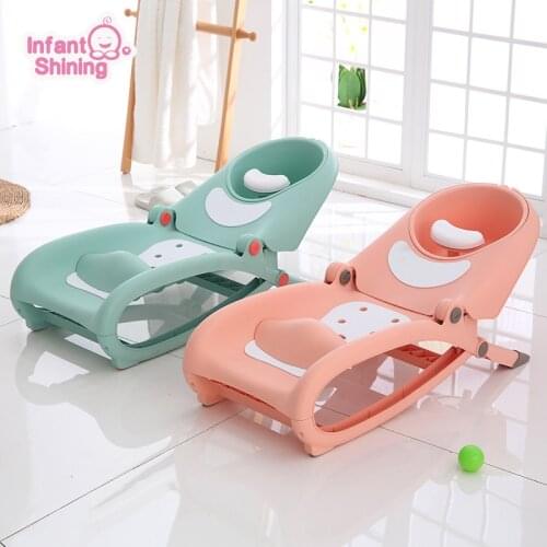 Infant Shining Baby Folding Shampoo Chair Baby Hair Wash Cartoon Cute Shampoo Recliner Baby Bath Comfortable Shampoo Chair Bebes