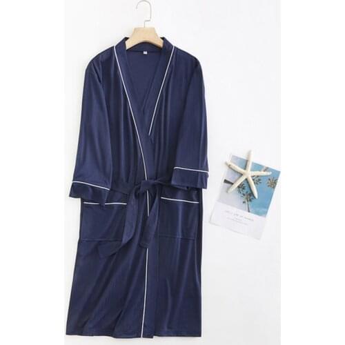 Early Autumn Couple Bathrobes Kimono 100%Cotton Robe Nightgown Bath Gown Sleepwear Women Men Lovers Nightwear Dressing Gown