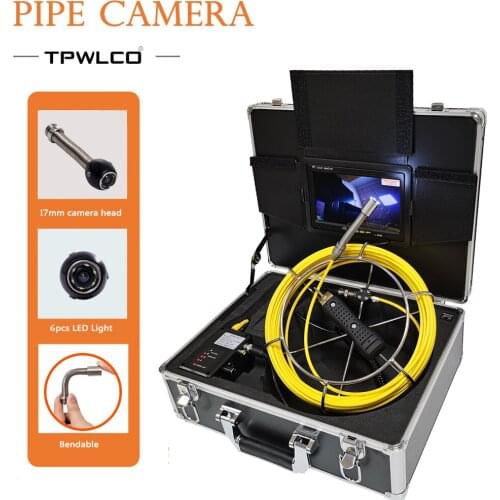 17MM Pipeline Plumbing Industrial Camera 4500mAh Battery For Pipe Ssewer Drain Endoscope Inspection Support Video Recorder