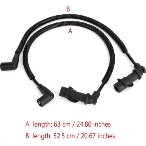 Artudatech 2x Ignition Coil Spark Plug Cap & Wire For Polaris RZR HD XP Sportsman 800/700 4011060 4011059 Motocycle Accessories