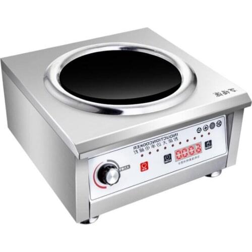 Commercial Induction Cooker Concave Surface Induction Cooker 6000W High Power Canteen Hotel Kitchen Cookware HSS-605G