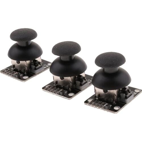 Pack Of 3 Mini Joystick Potentiometer 10K With Momentary Switch Button