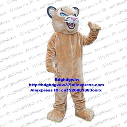 Brown Leopard Panther Pard Cougar Cheetah Panthera pardus Mascot Costume Cartoon Character High Quality Mise En Scene zx1822