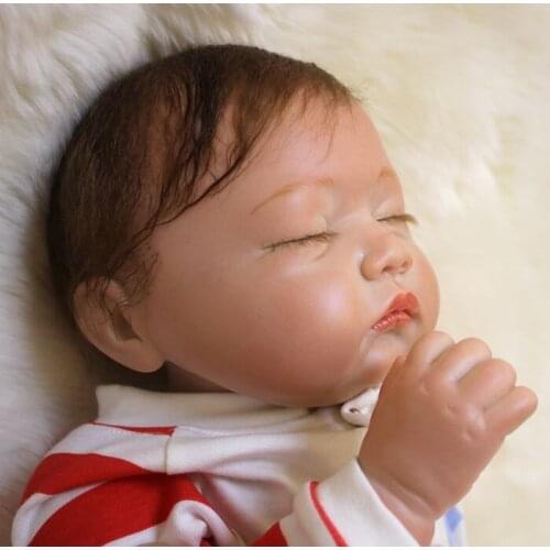 Bebe reborn doll 20 inch real alive sleeping newborn soft silicone baby doll kids play house toys