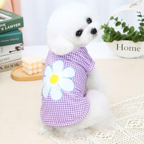 Summer Dog Clothes Ruffle For Puppy Breathable Sling Vest Chihuahua Yorkshire Dogs Costume Outdoor