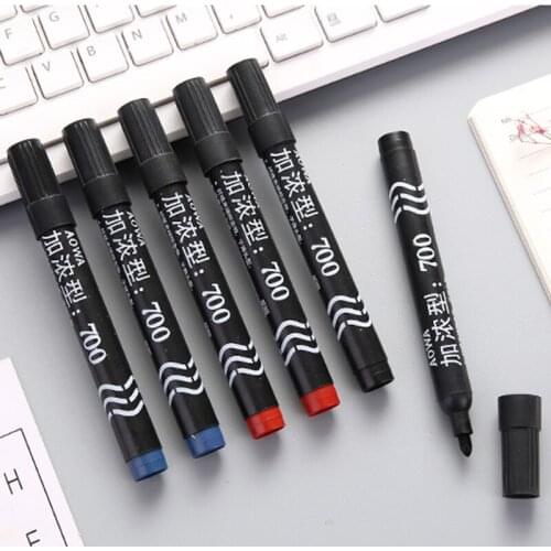 Record Paint Marker Pen Oily Waterproof Black Pen For Tyre Markers Quick Drying Signature Pen Writing Doodle Stationery Supplies