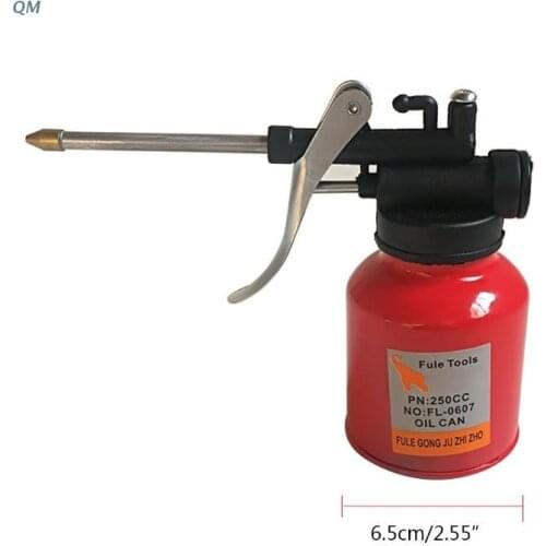 250ml Oil Can Plastic Hose Refueling Pot High Pressure Oiler Grease Pump 13MF