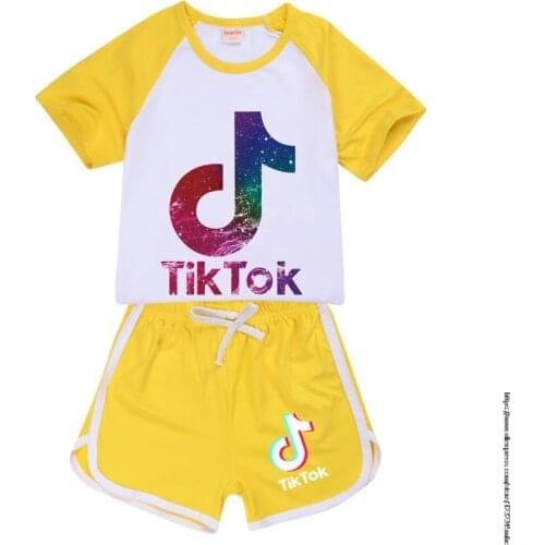 Tik Tok Fashion World Cup Childrens Football Suit Middle Large Childrens Clothing For Boy Babys Jersey For Suit Boys Sports