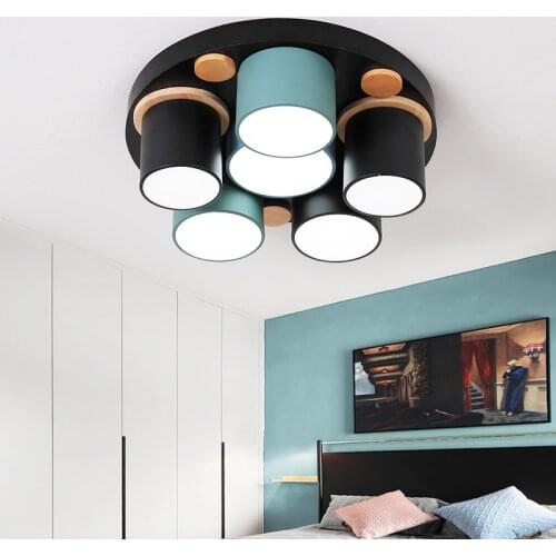 Nordic modern minimalist creative round LED ceiling lamp factory direct sales living room bedroom macaron lamp ZM102003