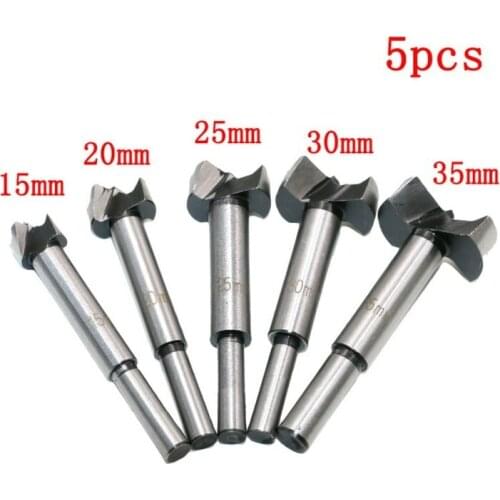 Five high quality flat wing drill bits 15/20/25/30/35mm woodworking hole opener hinge milling cutter drill bit cutting tool