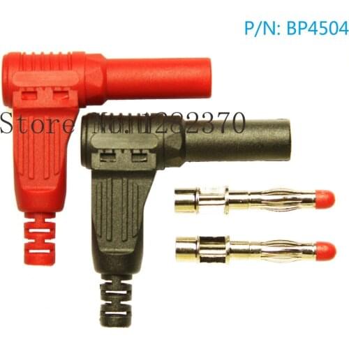 [SA] BP4504DIY multimeter pen lines with a 90-degree angle plug plug copper nickel-plated gun --50pcs/lot