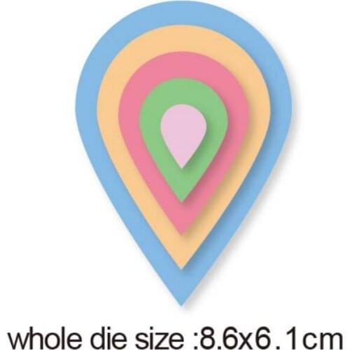 Layer waterdrop shape frame Metal Cutting Dies Stencils 2020 New Craft Die Cut for DIY Scrapbooking Album Paper Card