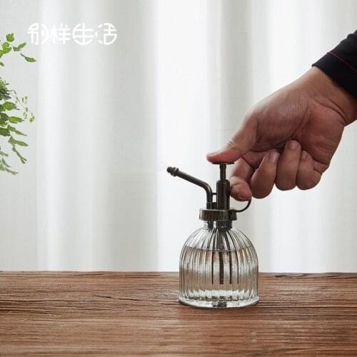 Retro Glass Watering Pot Portable Watering Kettle Spray Bottle Mister Sprayer Green Plant Sprinkler Gardening Tools