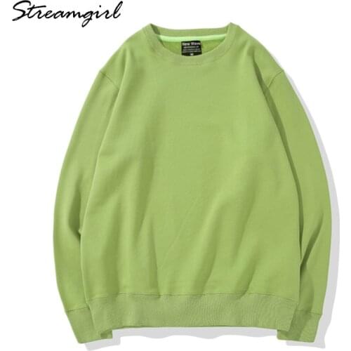 Oversize Womens Sweatshirts For Women 2021 Spring Boyfriend Sweatshirt O Neck Cotton Plus Size Vintage Sweatshirt Female Casual