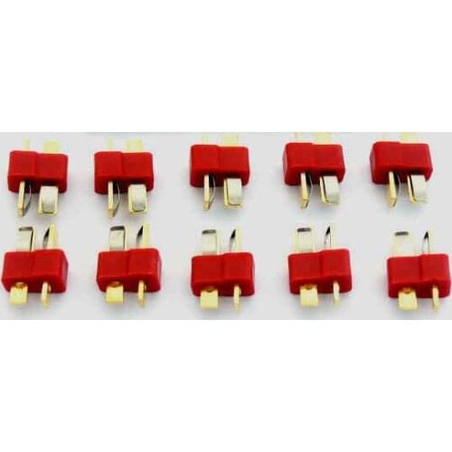 100pcs T-Plug deans Connectors with heat shrink for RC lipo battery Wire cable cord rc helicopter ESC FreeTrack Shipping