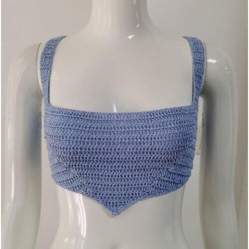 Corset Style Handmade Crochet Crop VestTop