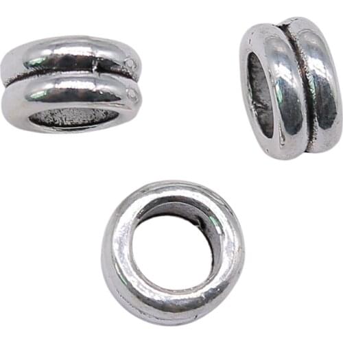 WYSIWYG 10pcs 10x10x5mm Spacer Beads For Jewelry Making Bracelet European Spacer Beads Big Hole Spacer Beads