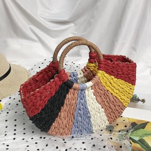 Casual Rattan Half Moon Women Handbags Designer Summer Beach Straw Bags Wicker Woven Large Totes Ladies Travel Purses Bali Bag