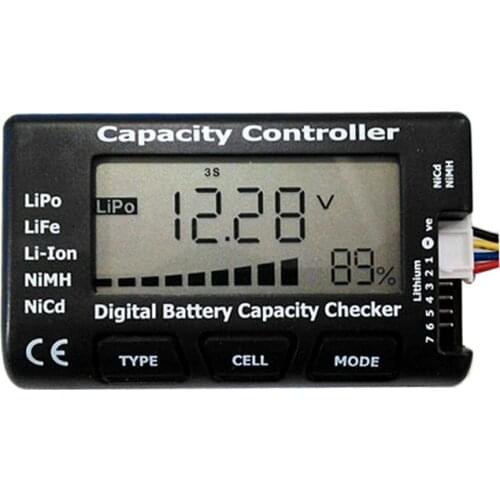 1-7S Battery Function Test Meter Power and Voltage Display LiPo LiFe Li-ion Ni-Cd Battery Checking Diy Battery Pack Detector