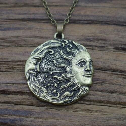 1pcs Celestial Sun and Moon necklace Love & Friendship