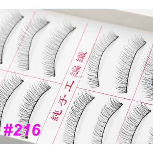 10pair #216 Natural Handmade False Eyelashes Makeup Soft Long fake Eye Lashes Beauty Women Cosmetic tools