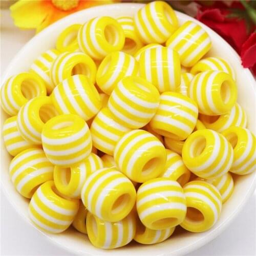 10Pcs Rainbow European Large Hole Spacer Beads Colorful Charm Beads European Rondelle Beads for DIY Bracelet Necklace Jewelry