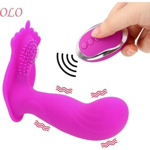 OLO 10 Speed Dual Motor Wearable Vibrator Wireless Remote Control Vagina Massage Sex Toy for Women Invisible Clitoris Stimulator