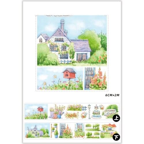 2M 2 Rolls Set Garden Trees Flower Washi Tape