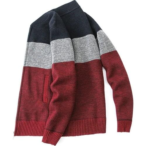 2020 Fashion Brand Mens Casual Sweater Cardigan Slim Fit Jumpers Knitwear Warm Autumn Male Casual Striped Sweatercoat M-3XL