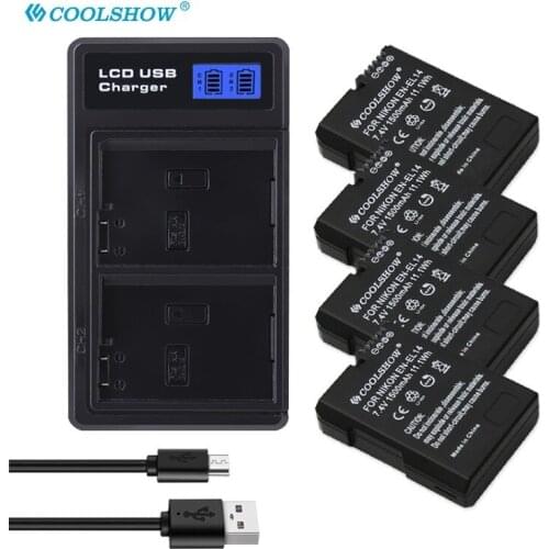 ENEL14 Battery 1500mah For Nikon D3100 D3200 D3300 D3400 D3500 D5600 D5100 D5200 P7000 P7100 P7800EL14 Batterie Charger