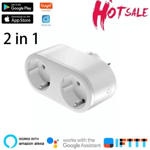 Wireless WiFi Smart Plug EU Adaptor Remote Voice Control Power Energy Monitor Outlet Timer Socket For Alexa Google Home