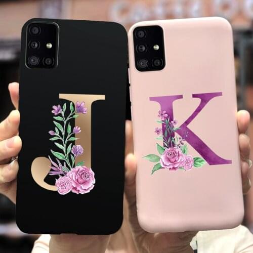 For Samsung A51 5G Case A516F A516B Soft Silicone Cute Letters Phone Cases For Samsung Galaxy A51 A 51 5G Shockproof Cover Coque