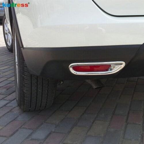 For Nissan X-Trail Rogue 2014 2015 2016 2017 ABS Chrome Rear FogLights Cover Trim Fog Lamp Frame Exterior Accessories 2pcs/set