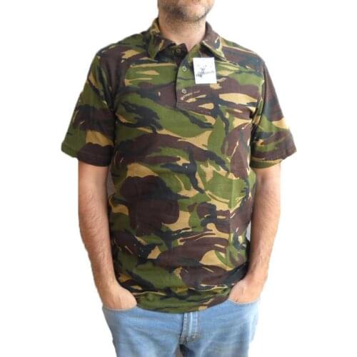 Polo tshirt camouflage camo mens summer cotton short-sleeve sports