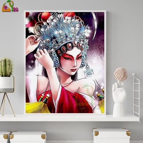 Opera Female 5D DIY Diamond painting Cross stitch Full Square Diamond embroidery classical beautiful girl Round Diamond mosaic