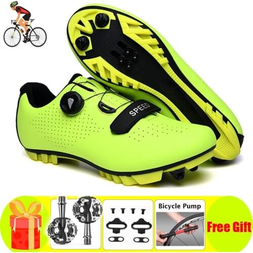 Men Outdoor Sports Sapatilha Ciclismo Self-locking Nonslip Mountain Bike Sneakers Racing Women Bicycle Shoes MTB Cycling Shoes