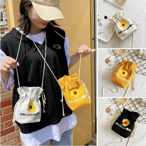 Women Lovely Canvas Messenger Bag Daisy Shoulder Bag Student Fairy Department Casual Messenger Bags Crossbody Bags Shoulder Bag