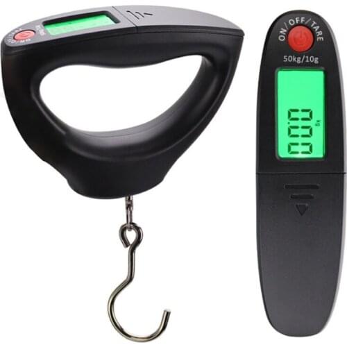 Mini Digital Luggage Scale Electronic Scale Steel Weight Balance Travel Suitcase Hanging Scale 50kg LCD Digital Hanging Scale