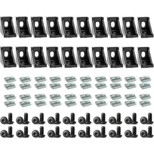 2020 2028 Series Aluminum Profile Connector Corner Brace Set, Aluminum Corner Bracket for 2020 Aluminum Extrusion Profile Rail