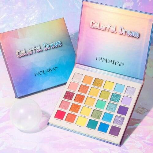 30 Colors Rainbow Eyeshadow Palette Bright Shades Matte Shimmer Glitter Makeup Eye Shadow Pallete Cosmetics