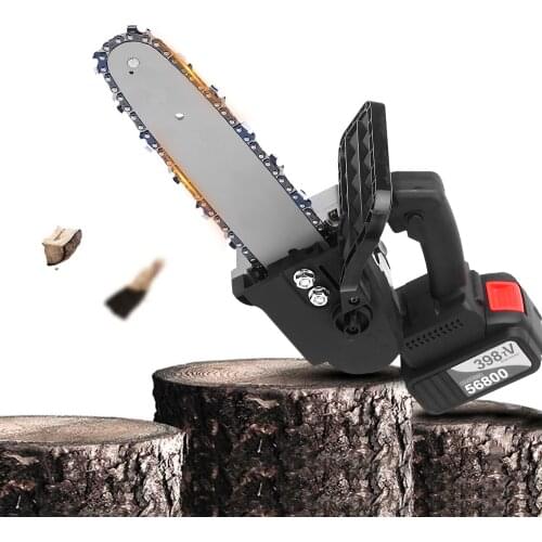 21V Brushless Cordless Chain Saw 4-Ah/6-Ah Battery Fast Charger Included Auto-Tension 10-Inch Powerful Chainsaw Kit with Box