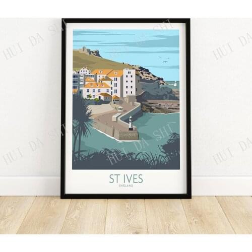 Cornwall Poster St Ives Print | Wall Art | Travel Poster | Artwork | Art Print Gift Idea