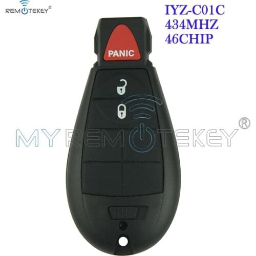 Remtekey #0 IYZ-C01C Smart remote key fobik for Chrysler Town & Country 300 2008 2009 2010 2011 2012 2 button with panic 434mhz