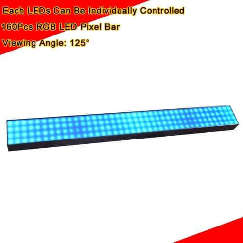 RGB LED Pixel Bar 160Pcs Strip Light RJ45 Connector DMX Art-Net Control Program Stage Bar Party Decoration Effect Dj Wash Light