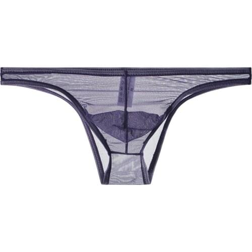 Men Bikini Briefs Sexy Underwear See-Through Mens Underpants Male Panties Transparent Gay Sexy Men Breathable Underwear Male